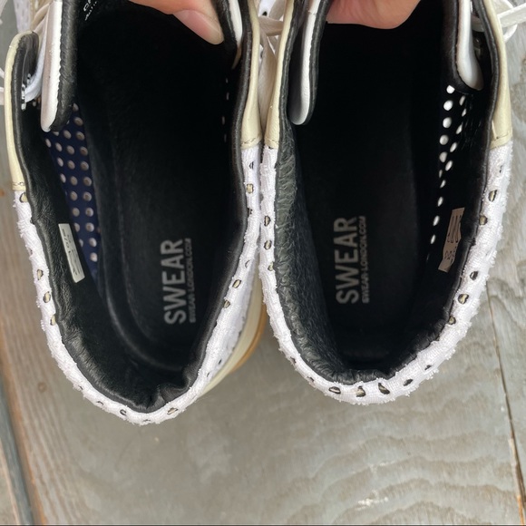 LIKE NEW SWEAR London white high top shoes | size 43 - Picture 3 of 7